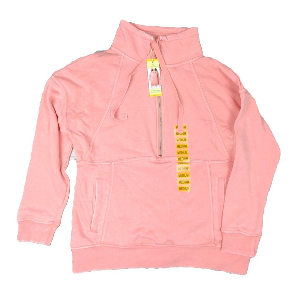 NWT Tangerine Womens Med Peach 1/4 Zip Pullover - Picture 2 of 8